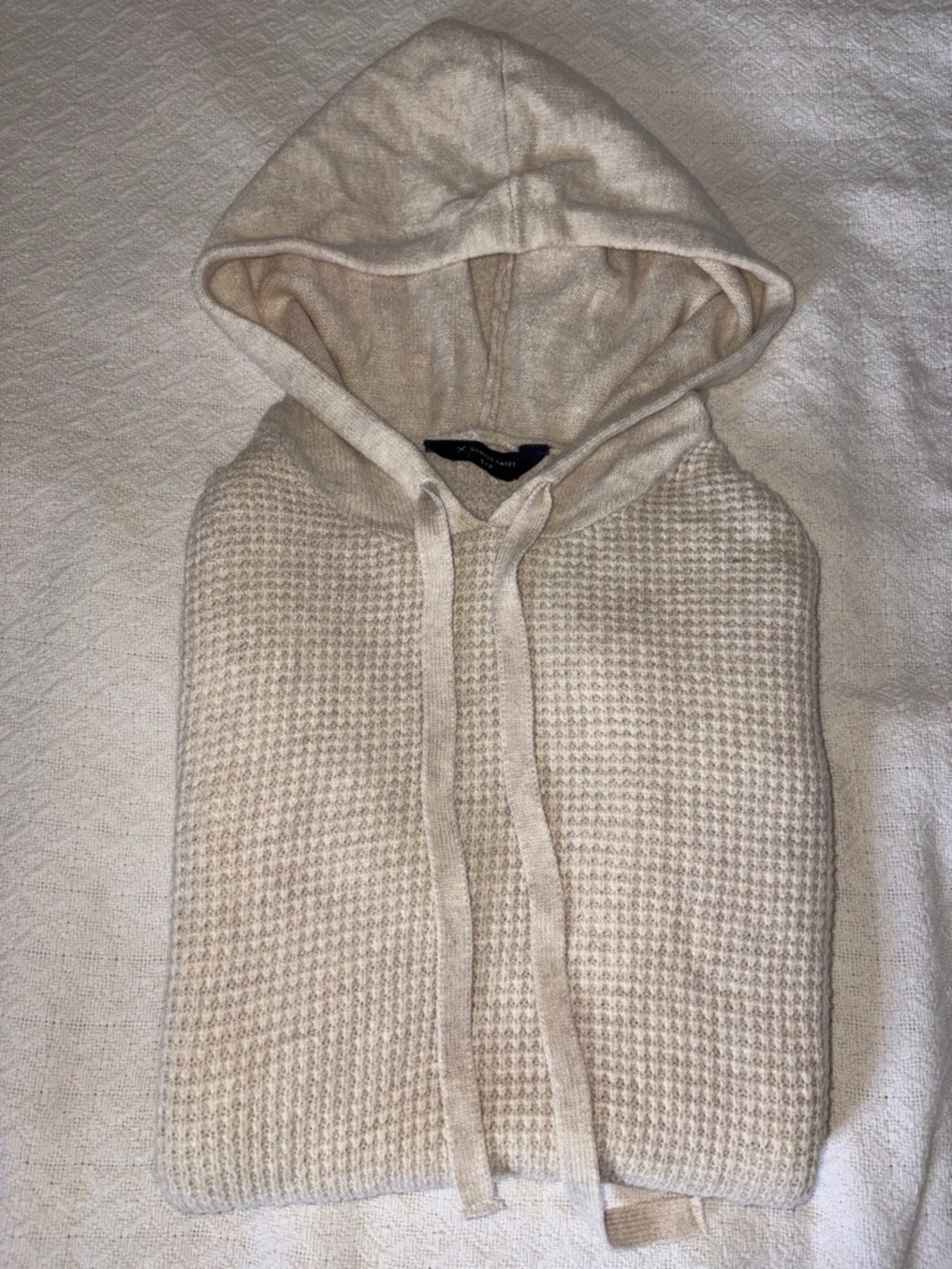 Denver Hayes Off-White Knit Hoodie